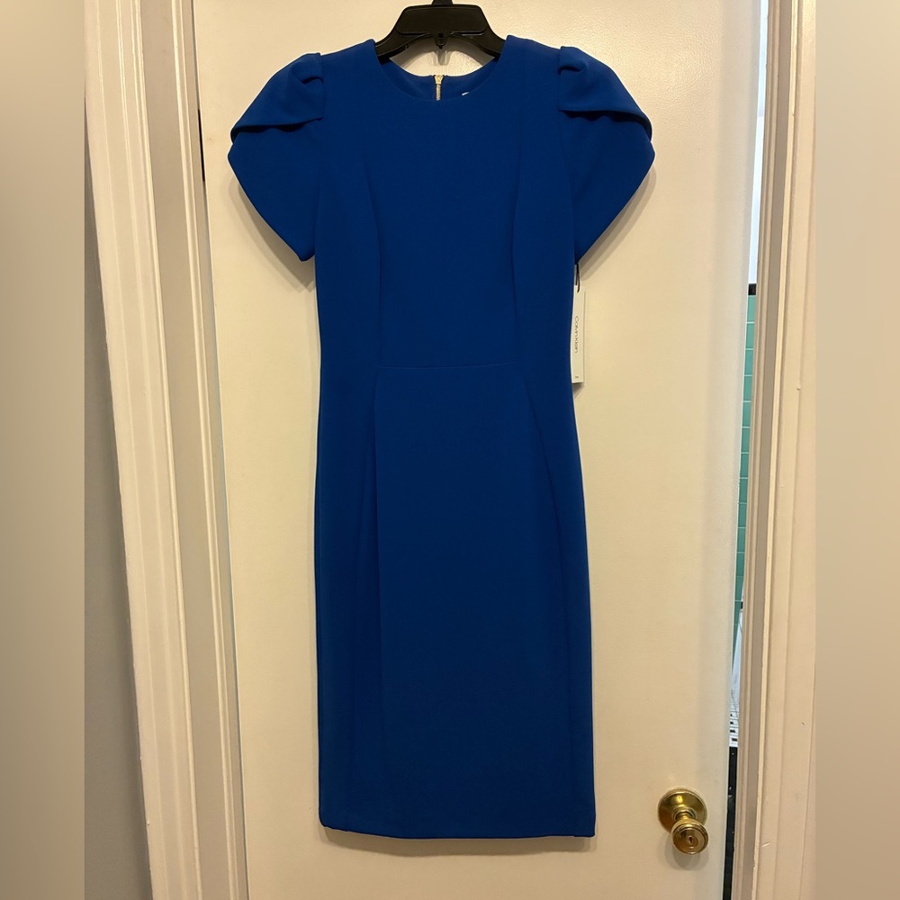 NWT Calvin Klein Royal Blue Midi Dress